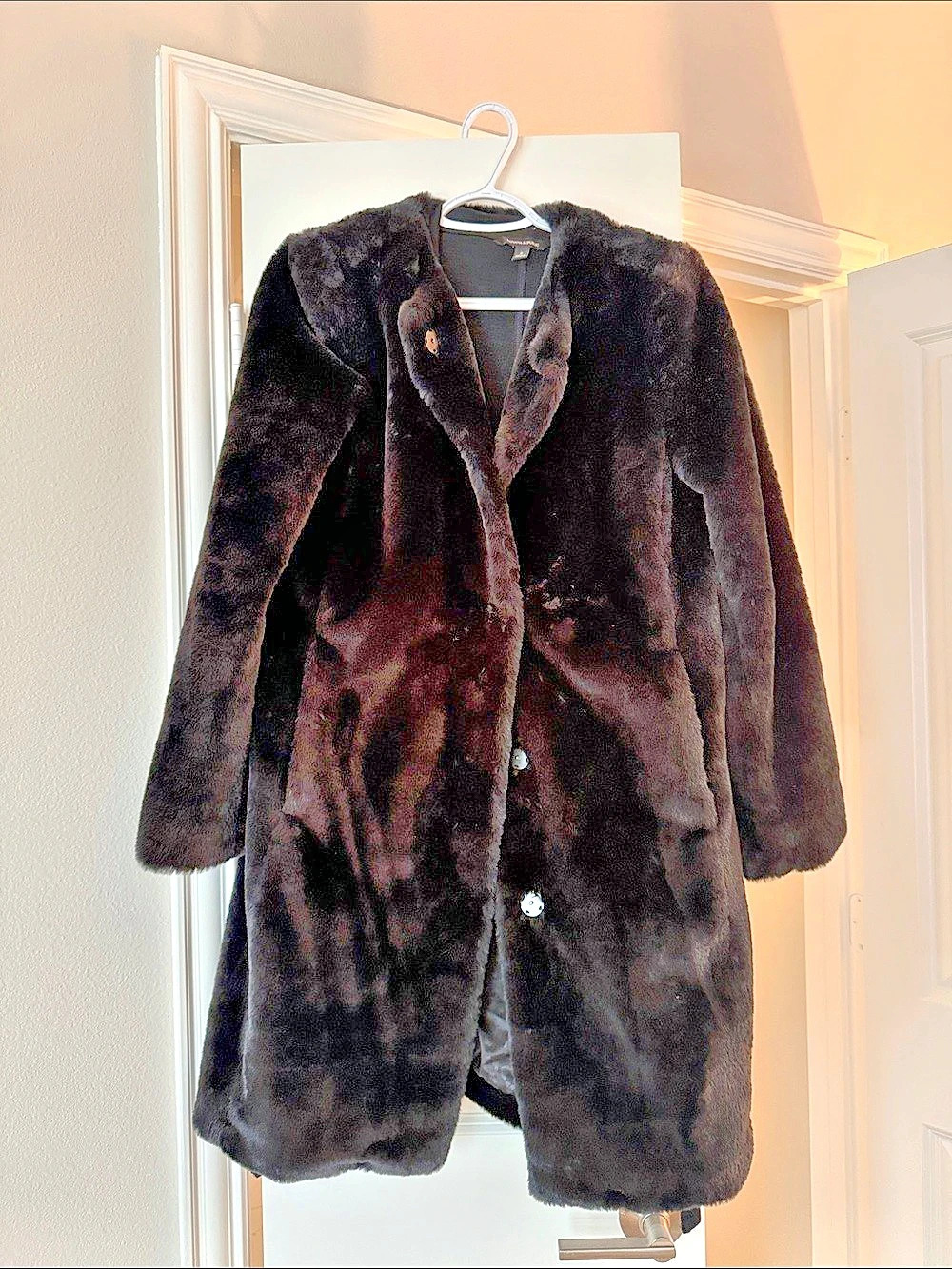 Women's Black Faux Fur Coat